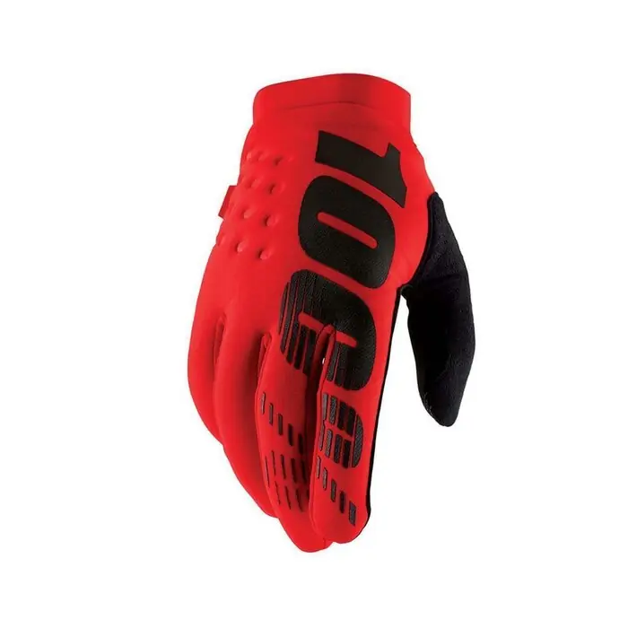 100% Handschuhe Brisker Neoprene rot/schwarz Markenprodukt