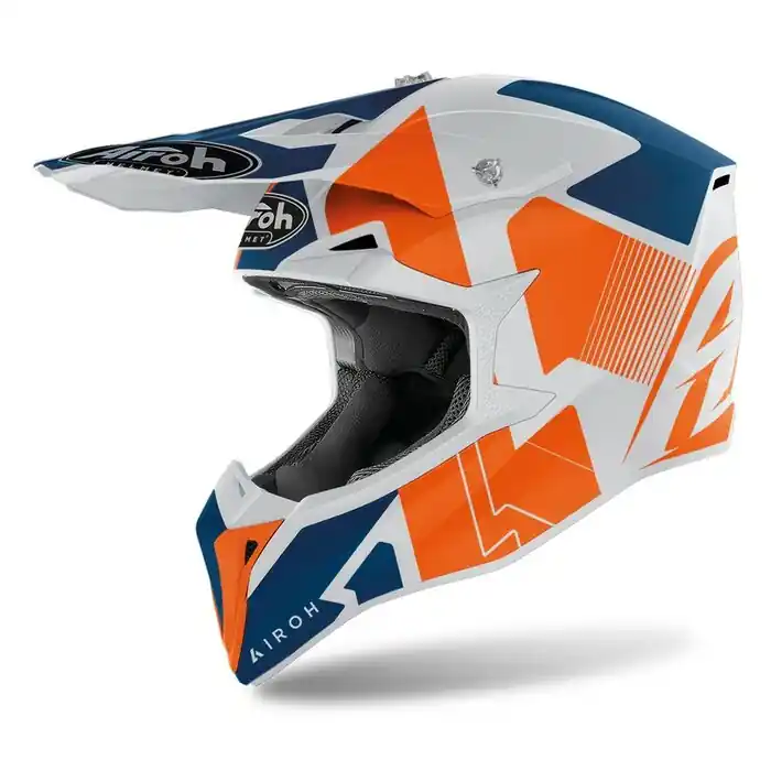 Airoh Helm Wraap Raze Blau Orange Weiß Neue Ware