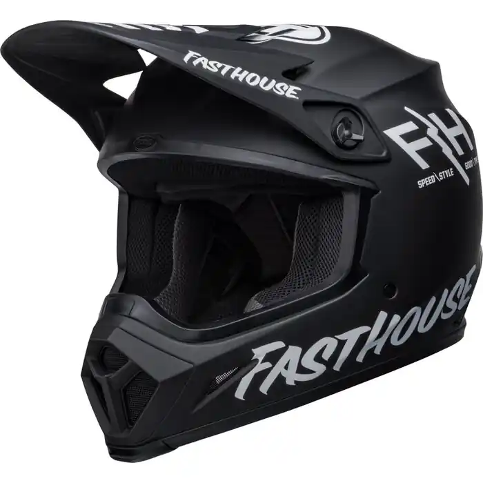 Bell Helm MX-9 Mips Fasthouse Prospect Matte Schwarz Weiß Knallerangebot