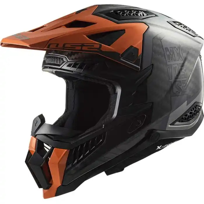 Sale LS2 Helm MX 703 X-Force Carbon Orange S (55/56)