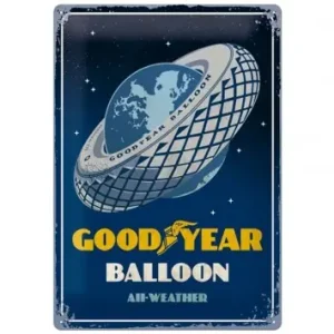Reklameschild NOSTALGIC ART Goodyear - Balloon Tire, 30x40cm, geprägtes Stahlblech, Blechtafel Bestpreis