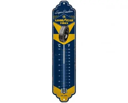 Thermometer Nostalgic Art, 65x280mm -Goodyear Super Cushion- Vintage Retro Temperaturanzeige Angebot