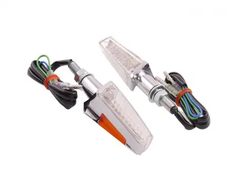 Preiswert Blinker TNT LED Spike 12V chrom Klarglas universal E-Nummer, Custom, Motorrad, Mokick, Scooter, Roller, Mofa, Moped, Quad, ATV