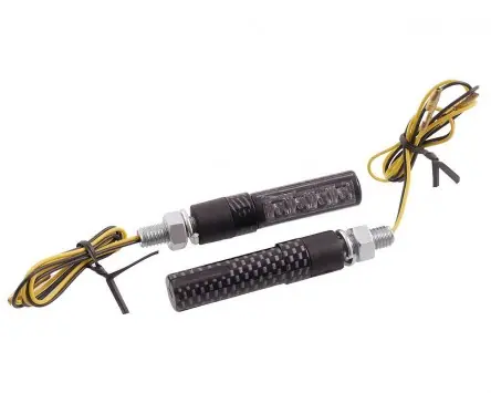 Blinker VANEZ Stick II LED carbon getönt universal E-Nummer, Custom, Motorrad, Roller, Moped, Mofa, Quad, ATV, Scooter Mokick Sale