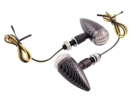 Knallerangebot Blinker VANEZ Space LED carbon universal E-Nummer, Custom, Motorrad, Mokick, Scooter, Roller, Mofa, Moped, Quad, ATV