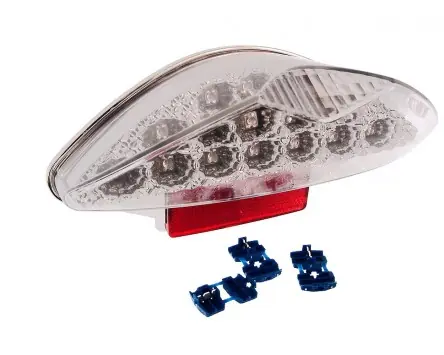 Jetzt Bestellen Rücklicht LED New Style Klarglas kompatibel für Yamaha Aerox, MBK Nitro, CPI Hussar, BT49QT-12, Keeway, Generic komplett Bremslicht