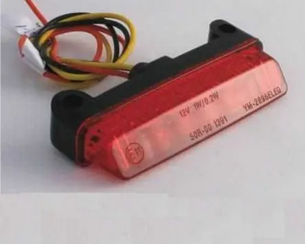 Rücklicht Mini LED, rotes Glas, 78x16x32mm, Roller, Quad Nur Für Kurze Zeit