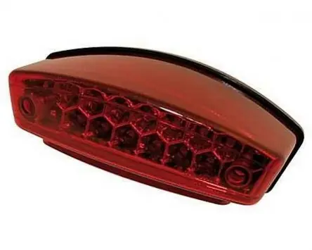 Rücklicht LED Motorrad MONSTER, rotes Glas, 165x65mm, universal Aktuell