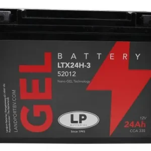 Highlight Batterie LANDPORT LTX24H-3 Gel 12V 24Ah kompatibel für HD FLHR 1340, FLT, FLTC, Honda GL 1100 1200 Goldwing, Kawasaki VN 1500, Moto Guzzi Quota 1000