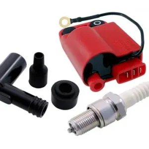 CDI Zündspule Kerzenstecker Kerze B9ES Langgewinde kompatibel für Piaggio NRG MC2 Sfera NSL RST TEC ZIP SSL Gilera Stalker Runner Zündenheit Langgew Abverkauf