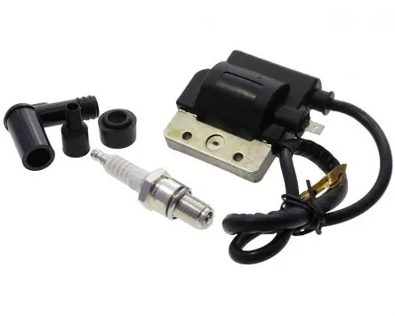 Geprüft Zündspule Zündkerze B9ES Langgewinde Zündkerzenstecker Zündkabel kompatibel für Gilera, Piaggio 50-180 2-Takt, Runner, TPH, SKR, Aprilia SR 125, Zi