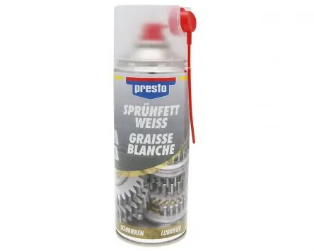 Billig Sprühfett PRESTO weiß transparent 400ml