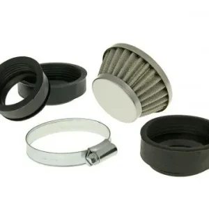 Sportluftfilter Shorty 44-54mm Anschluss chrom Rivello Scooter, Motorrad, Moto Billig