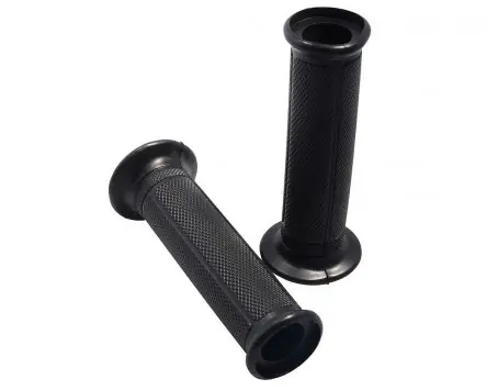 Nur Für Kurze Zeit Lenkergriffe Griffgummi Griffe schwarz 22 / 24mm kompatibel für Motorrad, Roller, Moped, Vespa, Mofa mit Drehgas