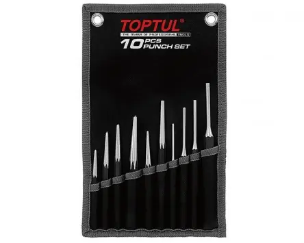 Durchschläger / Splintentreiber Set TOPTUL 10-teilig mit Splintentreiber, Kegelstempel, Körner Universal Werkstatt KFZ, Motorrad Letzte Chance