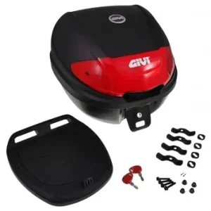 Heißes Angebot Topcase GIVI E300 Monolock 30 Liter Koffer schwarz 300x400x410mm mit Montagegrundplatte Roller, Moped, Motorrad, Mofa