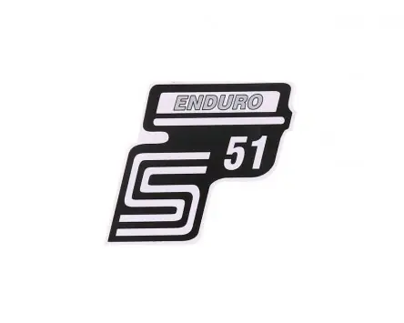 Schriftzug S51 Enduro 2EXTREME silber für Simson S51 Garantierte Lieferung