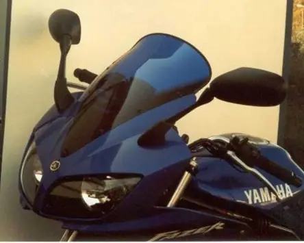 Sichere Zahlung Scheibe MRA-Tourenscheibe, kompatibel für Yamaha FZS 600 Fazer, 02-03, schwarz