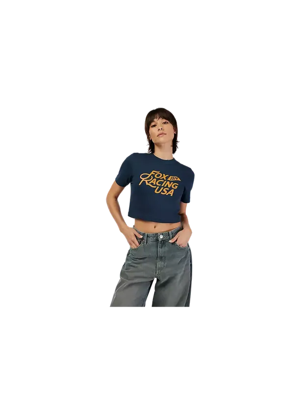 Nur Für Kurze Zeit Damen T-Shirt Fox USA Baby Tee Midnight