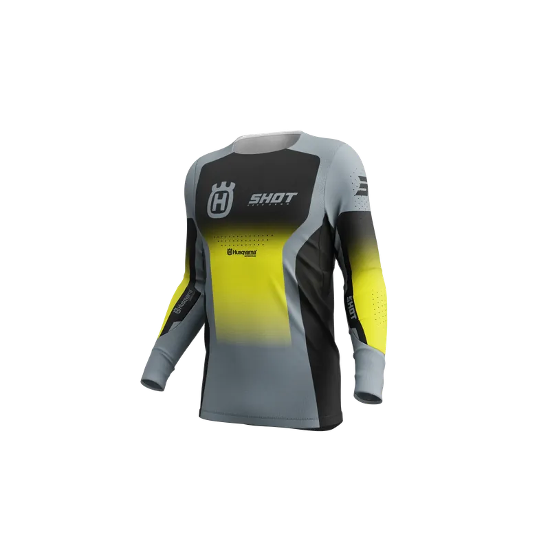 Angebot Jersey Shot Aerolite Husqvarna 2025 schwarz grau