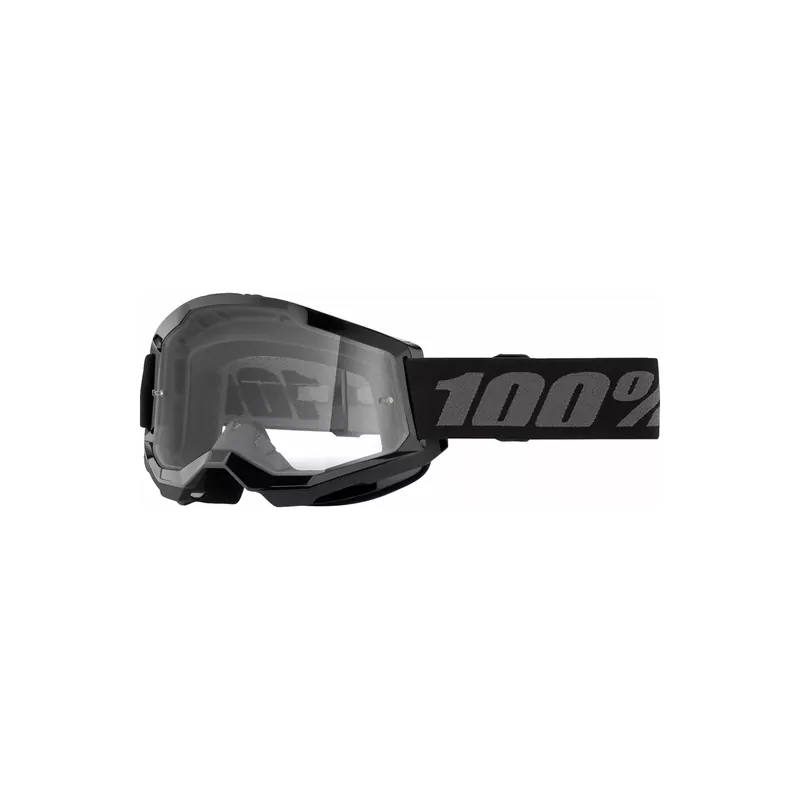 Sichere Zahlung Crossbrille 100% Strata 2 Youth schwarz Clear