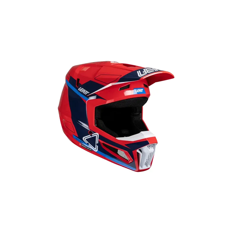 Schnäppchen Kit Helm Moto 3.5 Jr royal + 2.5 goggle