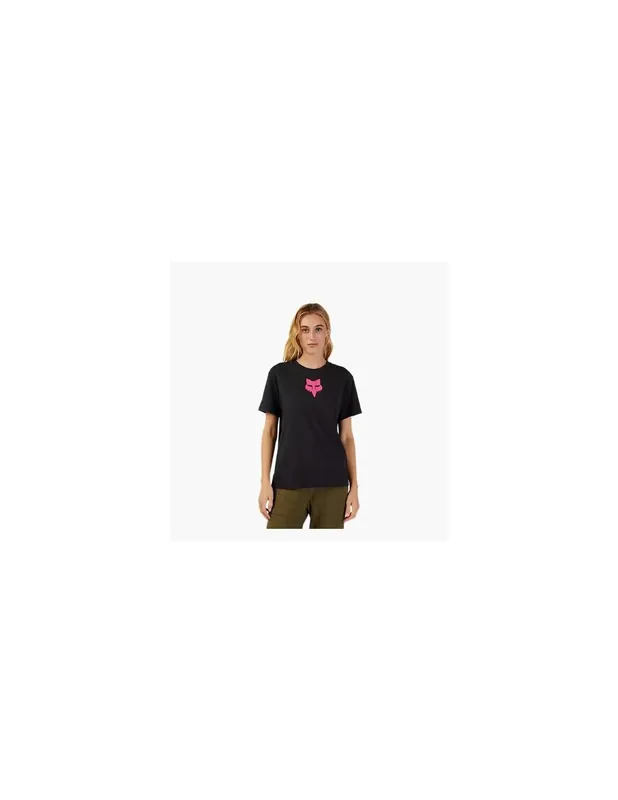 Neu T-Shirt FOX Head Donna Schwarz Rosa