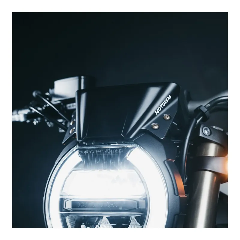 Kracherpreis MOTOISM Windschild Edelstahl matt-schwarz