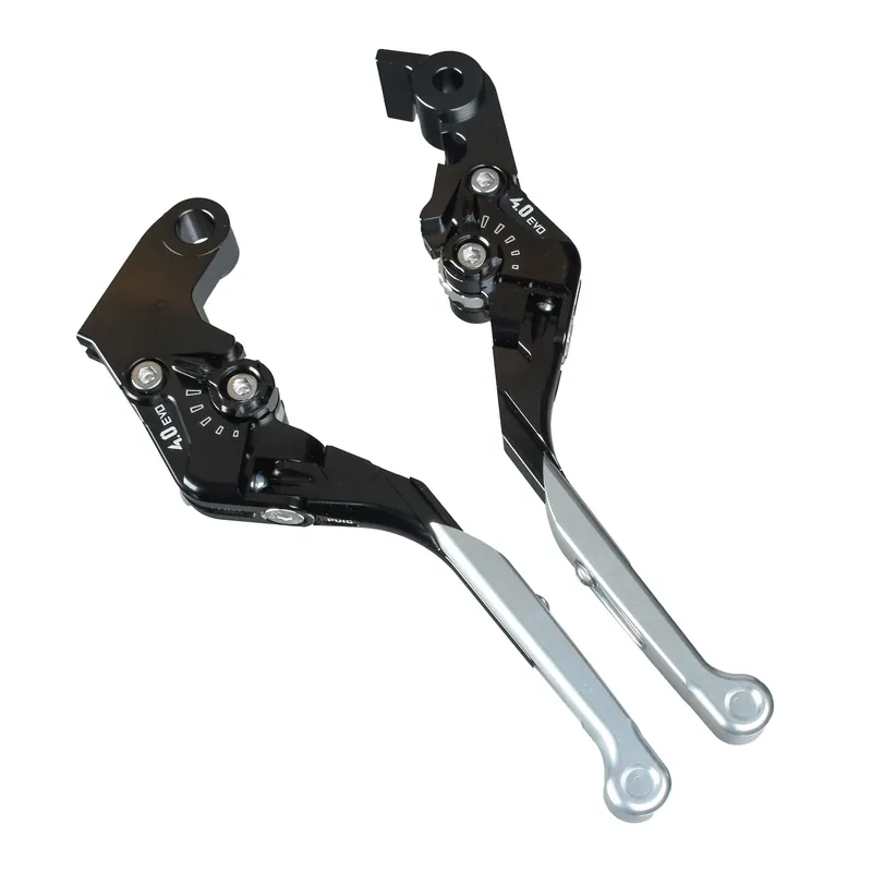 Garantierte Lieferung PUIG Bremshebel + Kupplungshebel Set v4 lang silber (für Suzuki GSX-R 600 WVBG 01-03 )