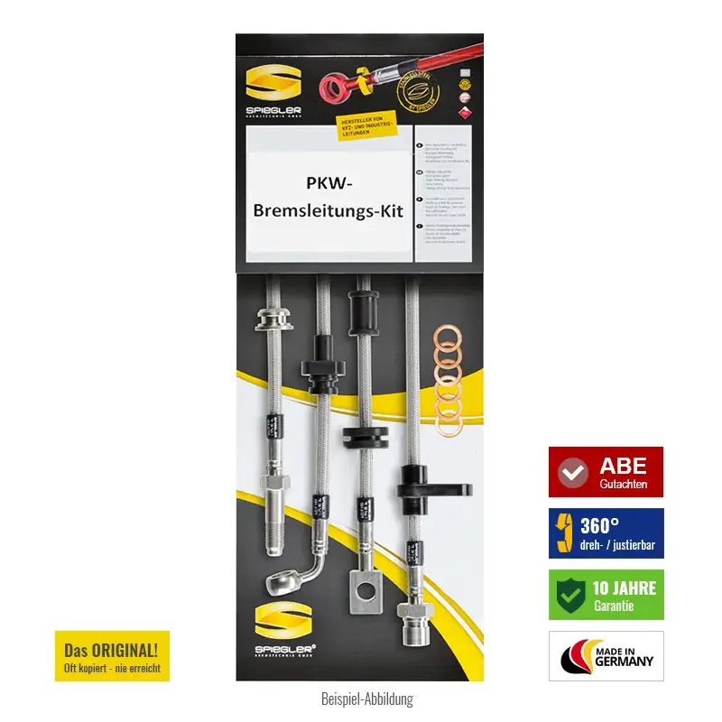 Stahlflex-Bremsleitung für MINI Mini Cabrio R52 Cooper S 2004-2007 Expressversand