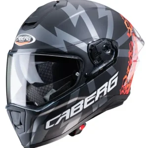 CABERG INTEGRALHELM DRIFT EVO STORM MATT-SCHWARZ/ANTHRAZIT-ROT Zertifiziert