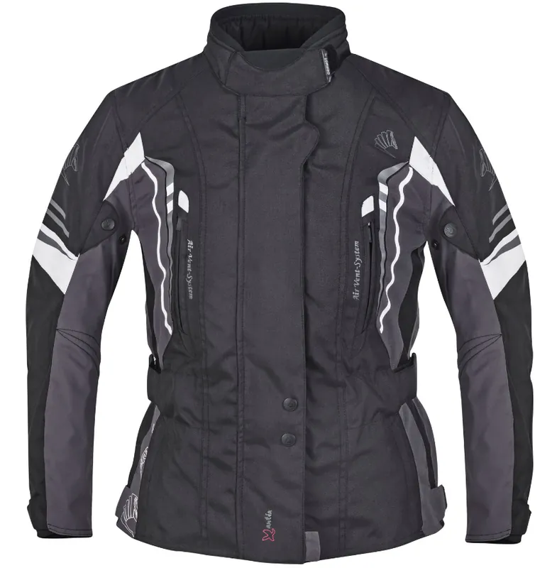 Solange Der Vorrat Reicht Germot Motorrad DAMENJACKE XANTIA PRO Schwarz/Grau