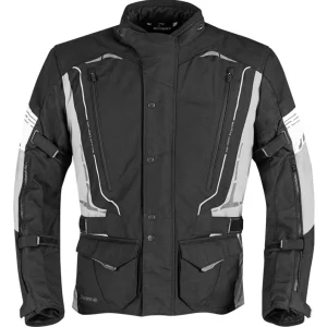 Germot Motorrad TEXTILJACKE SAVANNAH Schwarz/Hellgrau Nur Für Kurze Zeit