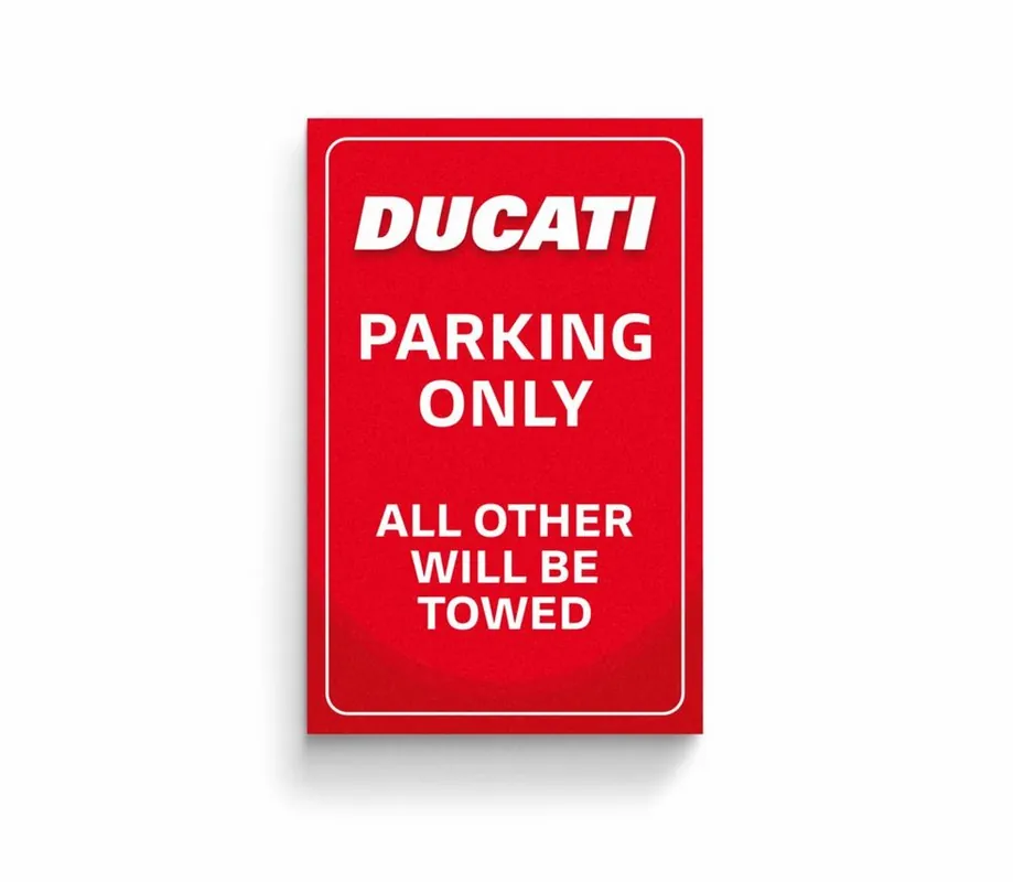 Ducati Original PARKING SCHILD MAGNET Neu Im Sortiment