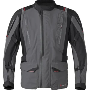 Germot Textiljacke Amaruq Herren wasserdicht grau/schwarz/rot Echt