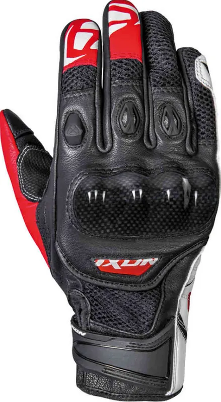 Ausverkauf Ixon Rs Recon Air Motorradhandschuhe Schwarz/Rot/Weiß