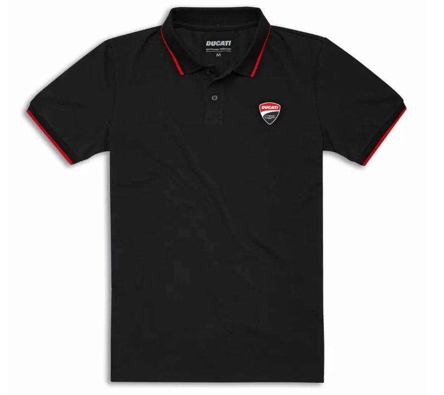 Preisknaller DUCATI CORSE POLO-SHIRT SCHWARZ