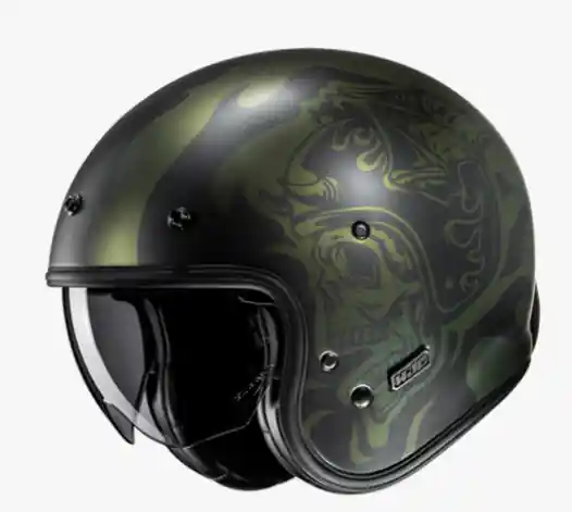 HJC Jet Helm m. Visier V31 FLAME MC4SF Zertifiziert