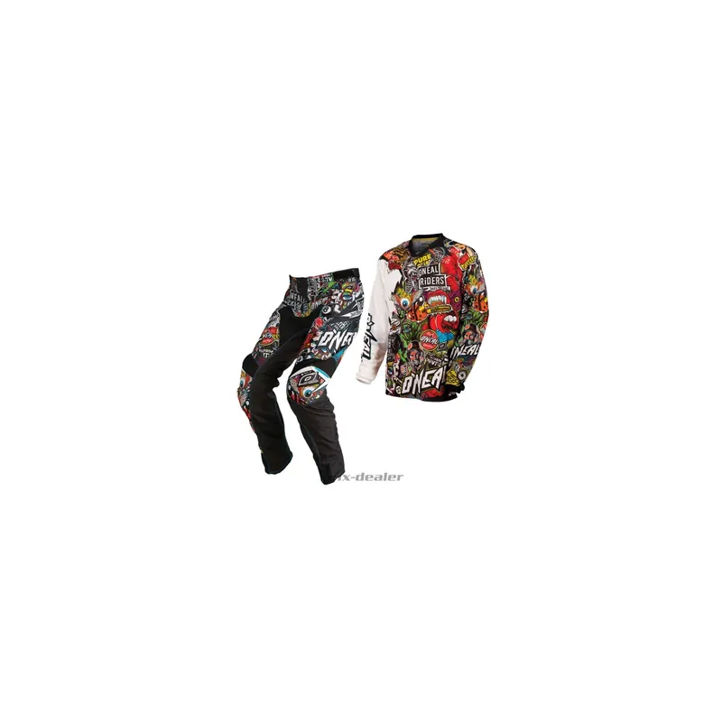 Abverkauf O‘Neal Mayhem Crank multi Hose Jersey Trikot mx motocross Kombo