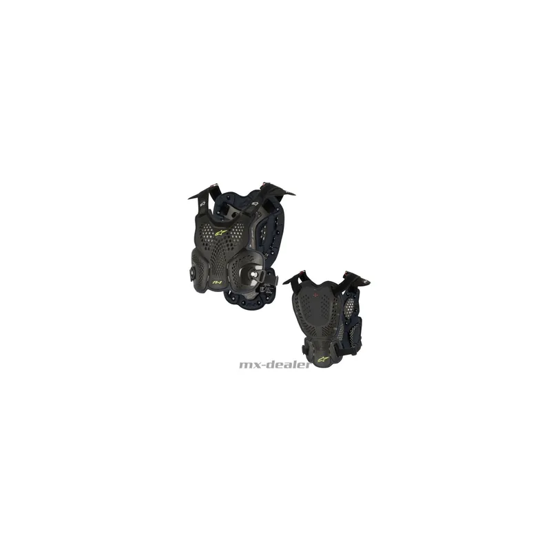 Neu Alpinestars A1 Brustpanzer Panzer schwarz für Leat Brace und BNS Motocross Enduro