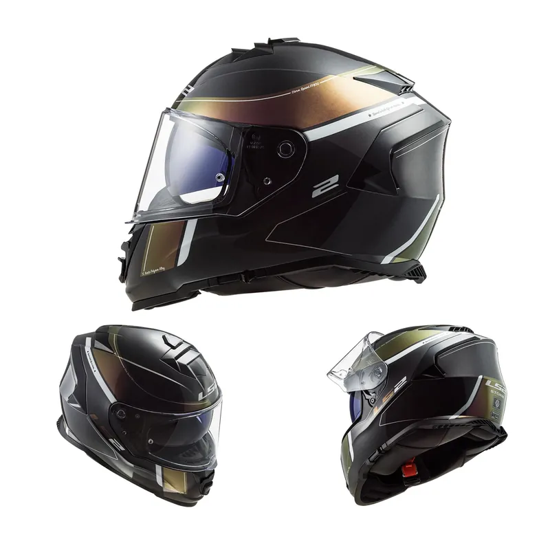 LS2 FF 800 Storm Velvet Schwarz Rainbow Motorrad Helm Integralhelm Racing Markenware