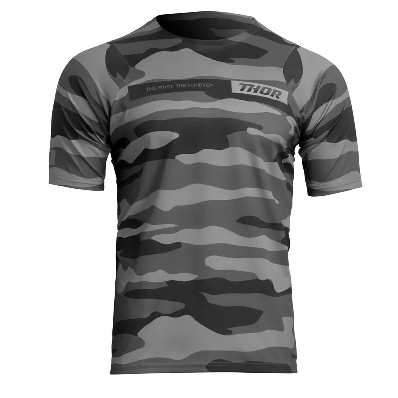 JERSEY Assist SS CAMO grau XS Neue Kollektion