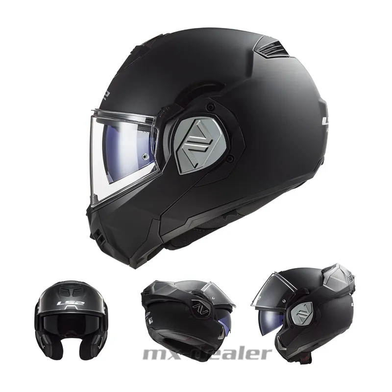 Markenprodukt LS2 FF906 Advant Solid Matt Schwarz Klapphelm Motorrad Helm Tourenhelm M (57-58cm)
