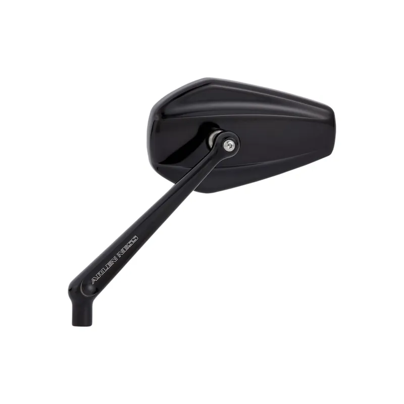 Zertifiziert Arlen Ness Spiegel Mini Stocker Hexagon schwarz eloxiert rechts