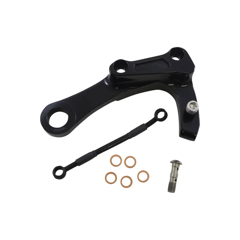 Arlen Ness Bremssattelhalter hinten schwarz f. Harley Big Twin 08–24 Heißes Angebot