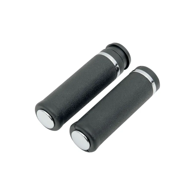 Neu Im Sortiment Drag Specialties Gummigriffe mit Zierringen und Endkappen L5" Schwarz Closed