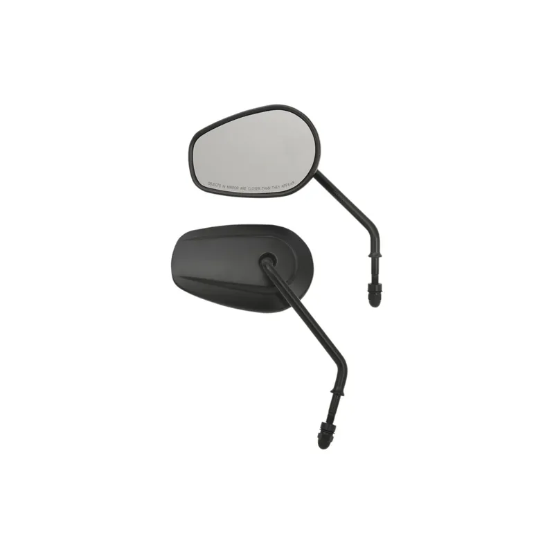 Bestpreis Drag Specialties OEM-Style Teardrop Spiegel Schwarz Long