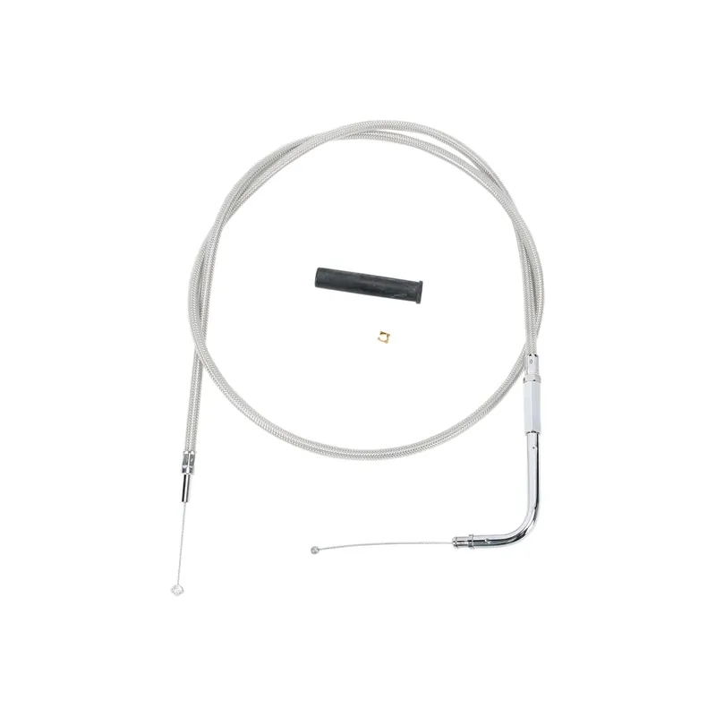 Top-Angebot Drag Specialties SS-ummantelter Gaszug L2" Silver L2"/12 L2"/12 f. Harley 103B