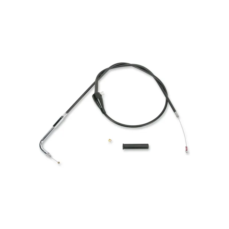 Drag Specialties Schwarzes Vinyl Gas-/Leerlaufseil L8" Schwarz L8"/70° f. Harley Beliebt