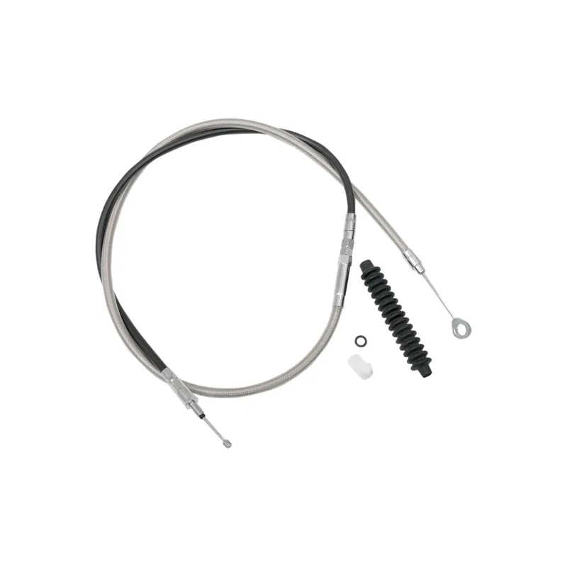 Drag Specialties High Kupplungsseil aus geflochtenem SS f. Braided/Standard 04HE Markenprodukt